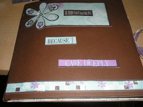 Board Book-Front Cover--I Remember Because I Care Deeply