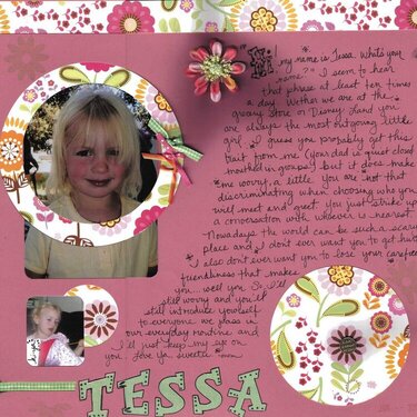 Hi, my name is Tessa.