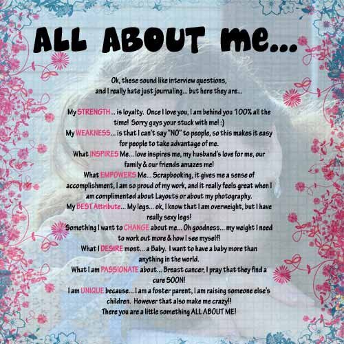 All About Me....