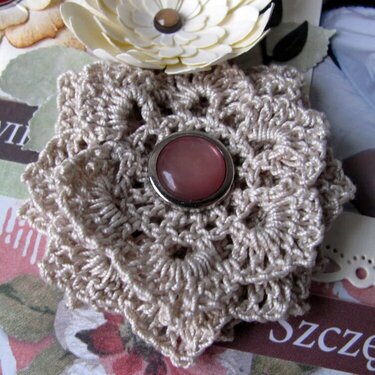 Beautiful moments - details. Crochet flower