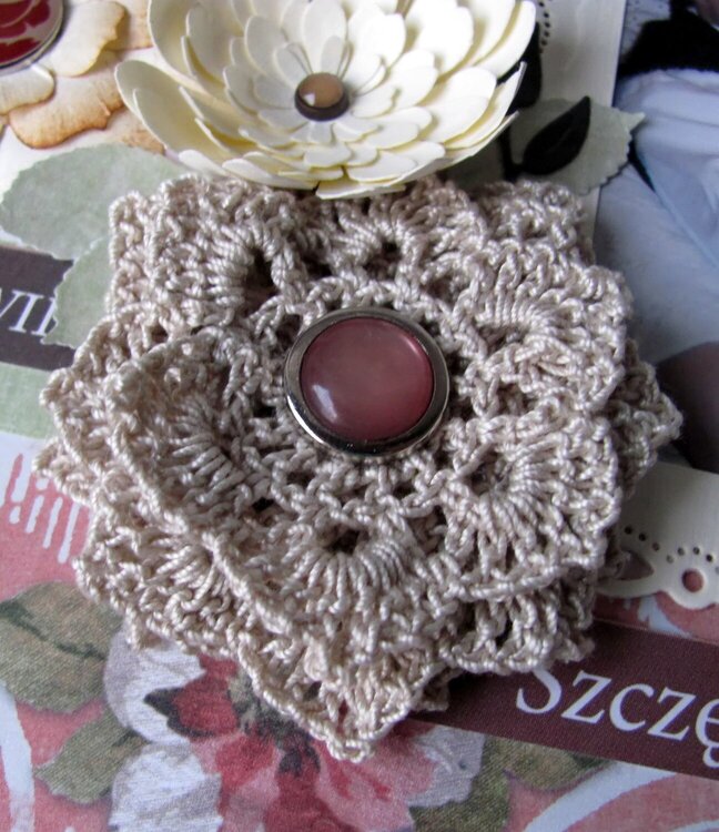 Beautiful moments - details. Crochet flower