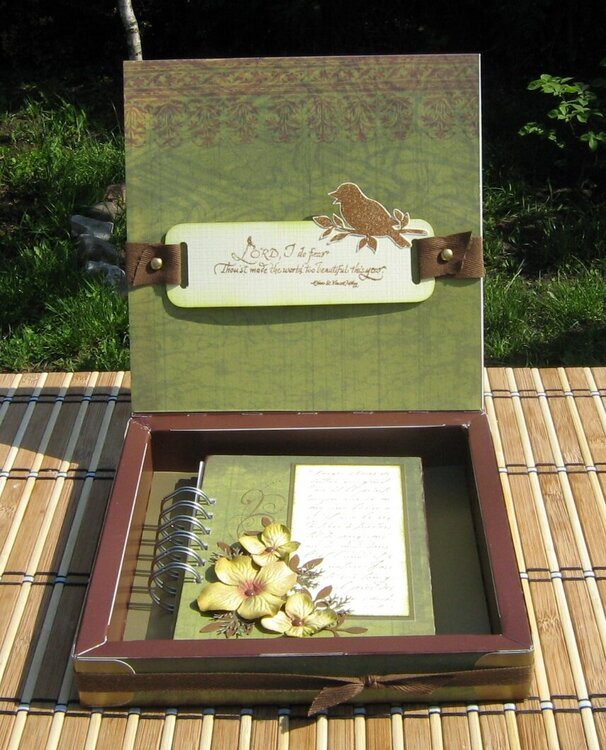 A notebook in a box