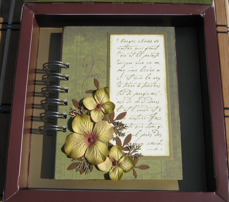A notebook in a box