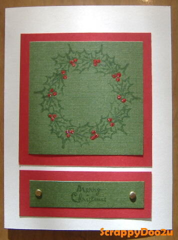 Simple Glitter Wreath Card