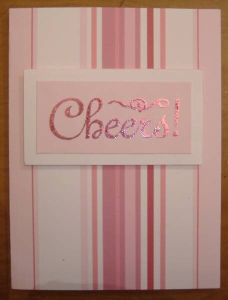 Cheers Glitter Card