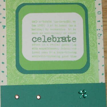 Green Celebrate Card