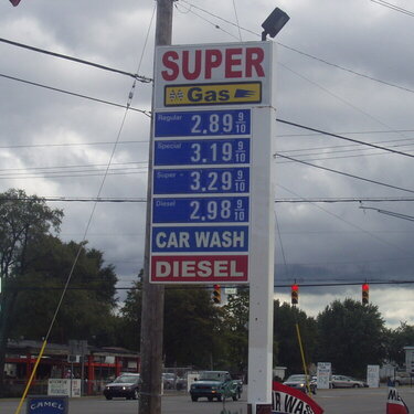 Sept 12. The price of gas....a bit lower but not much