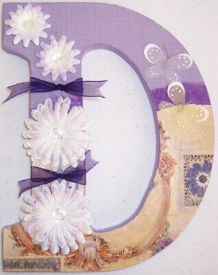 Altered Letter &amp; Tag Gal Pals! SWAP - ALTERED &quot;D&quot;