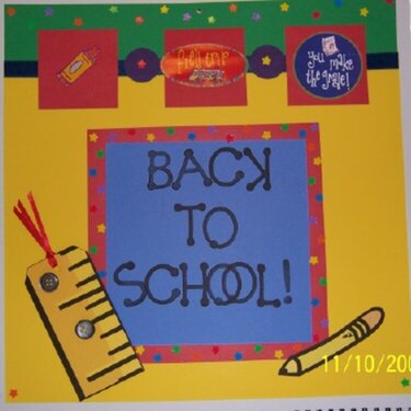 Back to school calendar page