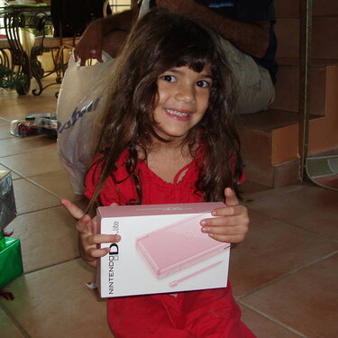 Daniela with her Nintendo DS