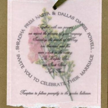 pressed floral invite