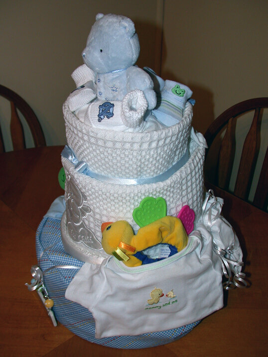 Bless This Child Diaper Cake, Right side