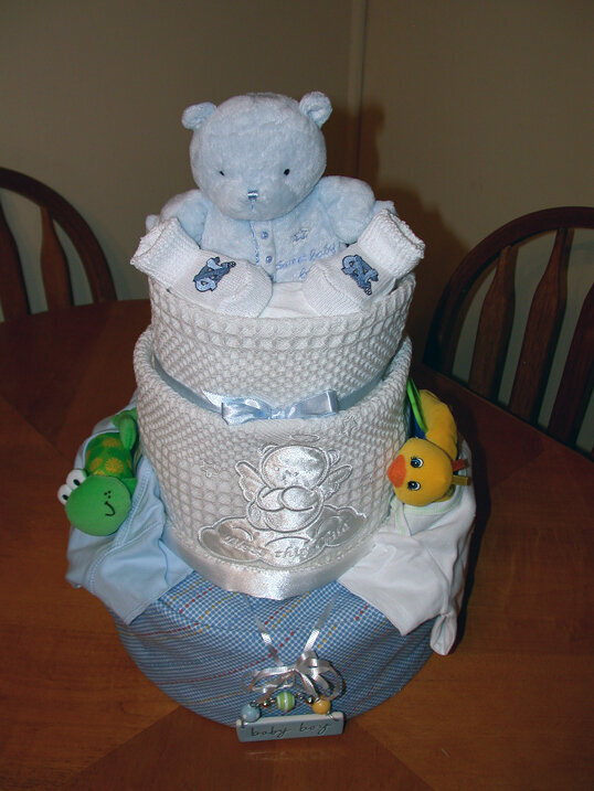 Bless This Child Diaper Cake, Front