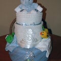 Bless This Child Diaper Cake Front