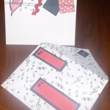 Musical Notes Card w/ Envelope