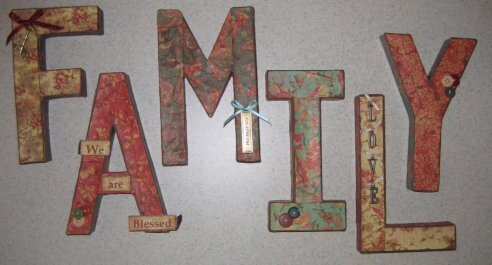 Paper Mache Family Letters