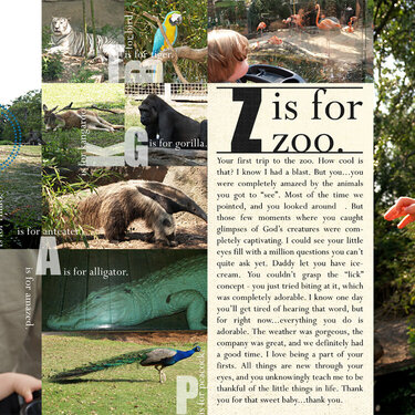 Z is for zoo [two-pager]