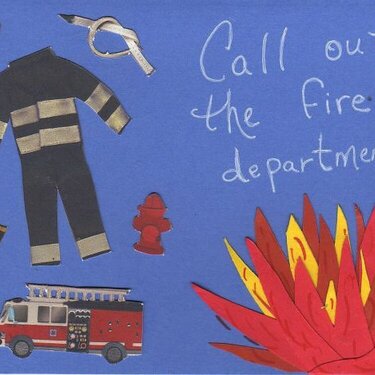 Fireman Birthday Card--KISS challenge