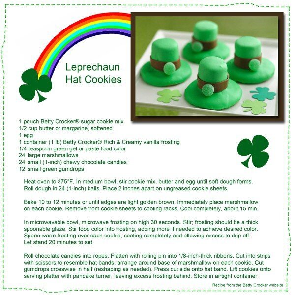 Leprechaun Cookie Recipe, CG