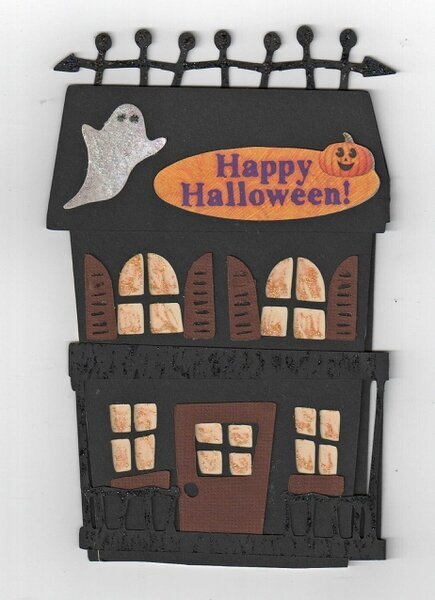 Halloween House Card