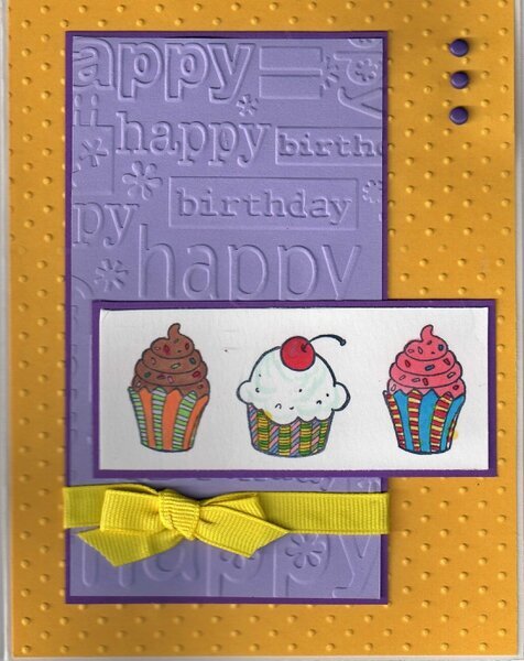 Cupcake Birthday Card, CS