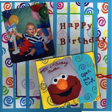 Austin's First Birthday (with mini accordian book)