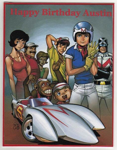 Speed Racer Birthday Card, CG