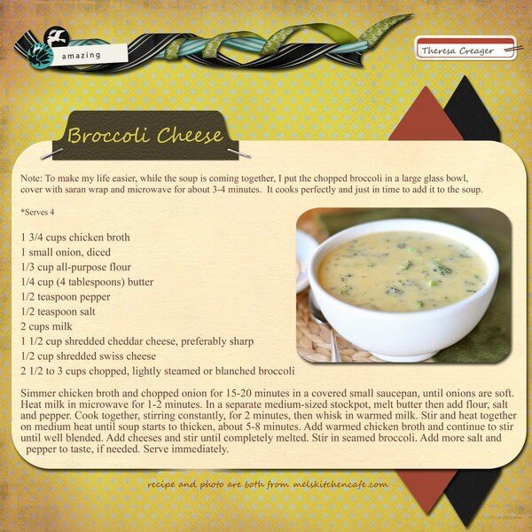 Broccoli Cheddar Soup, CG
