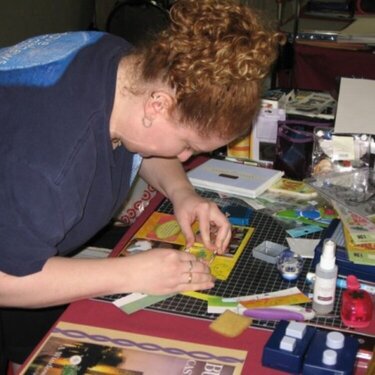 Melis working hard on Aidan&#039;s book (Feb 2008)
