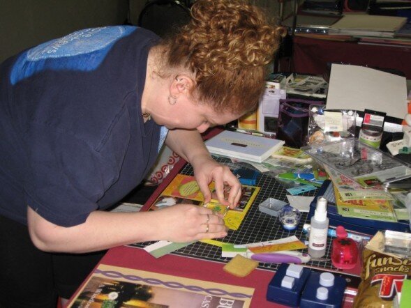 Melis working hard on Aidan&#039;s book (Feb 2008)