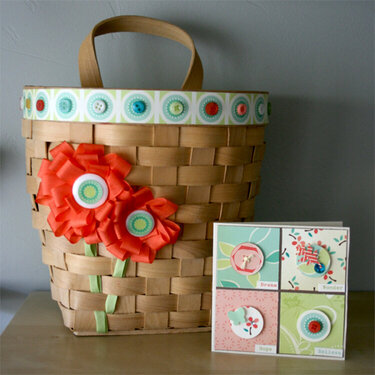 Altered Basket with Card