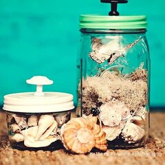 Seaside Mason Jars.  This project was created and photographed by the ever-so-talented Mallory Francks, a photographer in Salt L