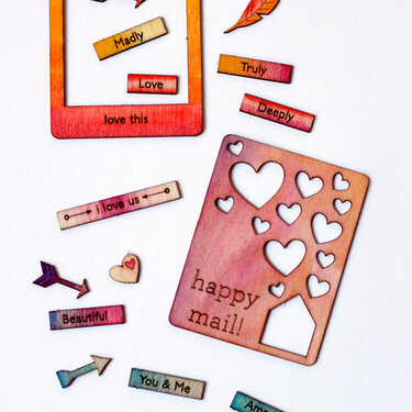 Watercolor Wood Charms by Julie Comstock