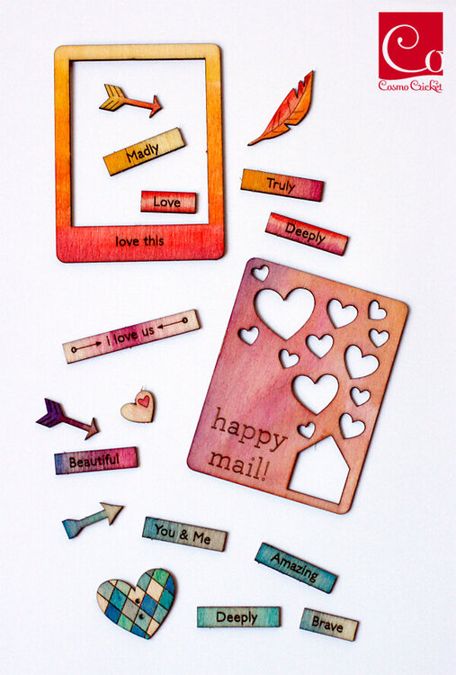 Watercolor Wood Charms by Julie Comstock