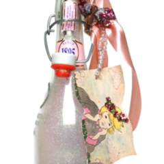 Pink Lemonade Bottle featuring Chantilly Lace Vintage & Sparkle Glitter