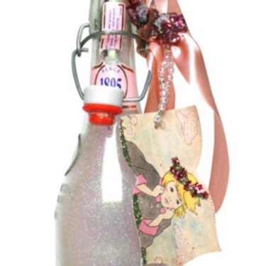 Pink Lemonade Bottle featuring Chantilly Lace Vintage &amp; Sparkle Glitter