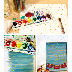 Watercolor Holiday Cards from Cosmo Cricket