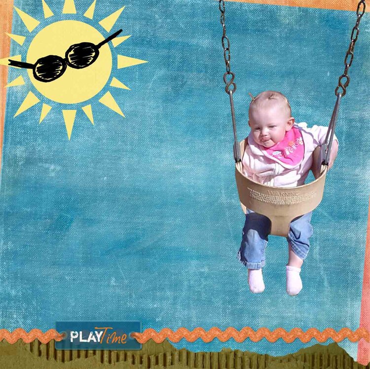 Alexa in the swing at 8 mos