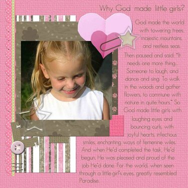 Why God made little girls?