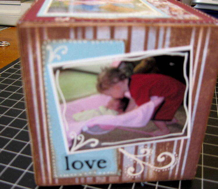 photo cube made for mom