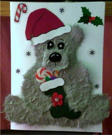 Tear Bear Christmas Card