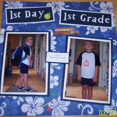 1st Day 1rst Grade
