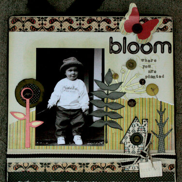 Bloom altered canvas