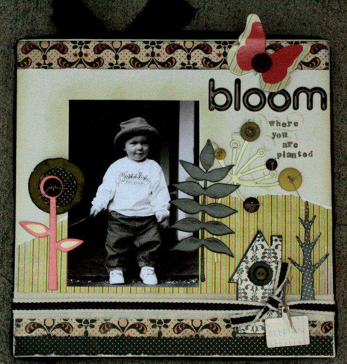 Bloom altered canvas