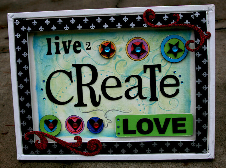 Live 2 Create love altered canvas: Rusty Pickle