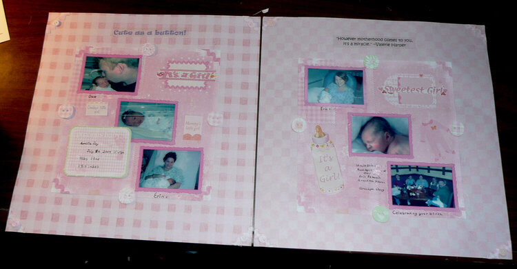 Amelia&#039;s Baby Book layout 1