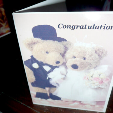 wedding card bear