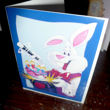 Bunny Birthday card outside