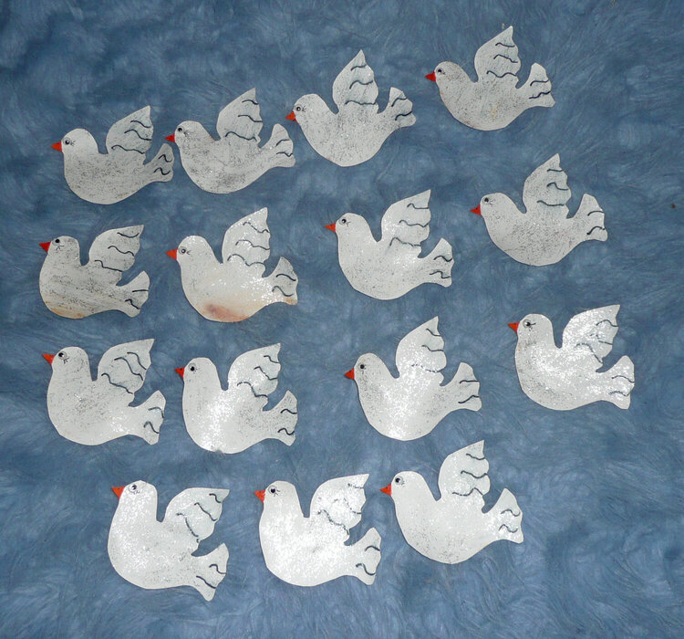 christmas crafts birds doves