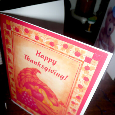 Happy thanksfgiving outside card